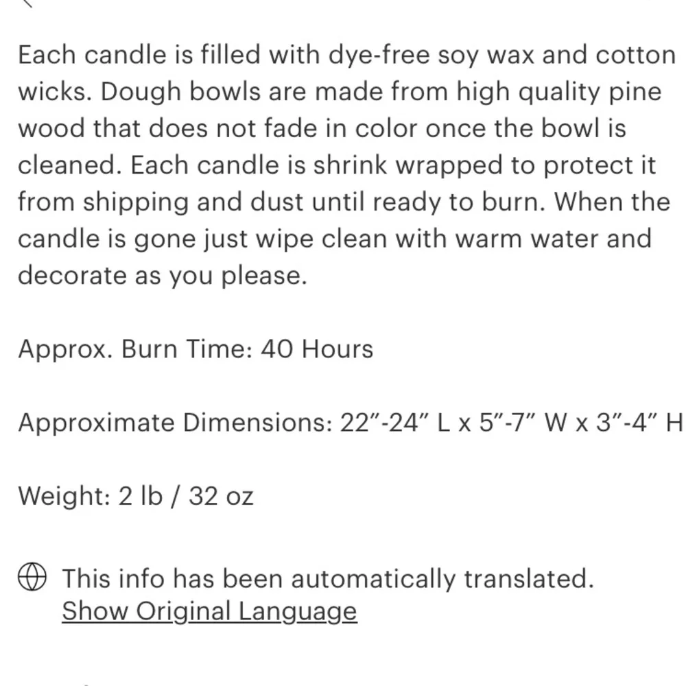 Cedar Mountain Candle Citronella Candle - Picture 2 of 3